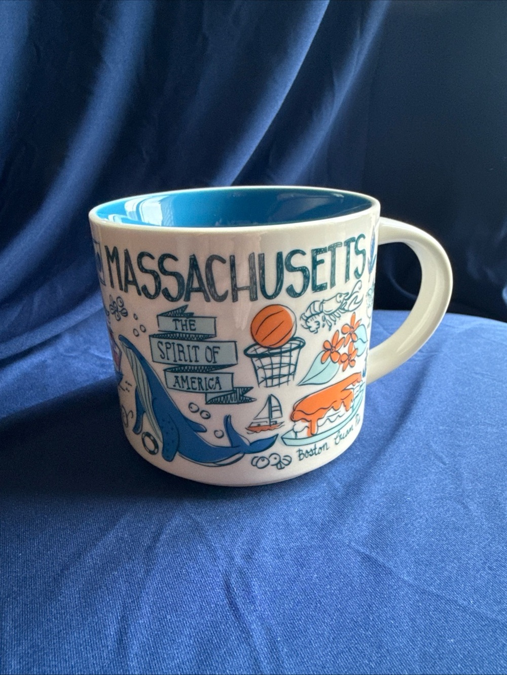 Starbucks Been There Series Massachusetts Mug 14oz Collector Cup w/ Box NWT NEW - Picture 2 of 13